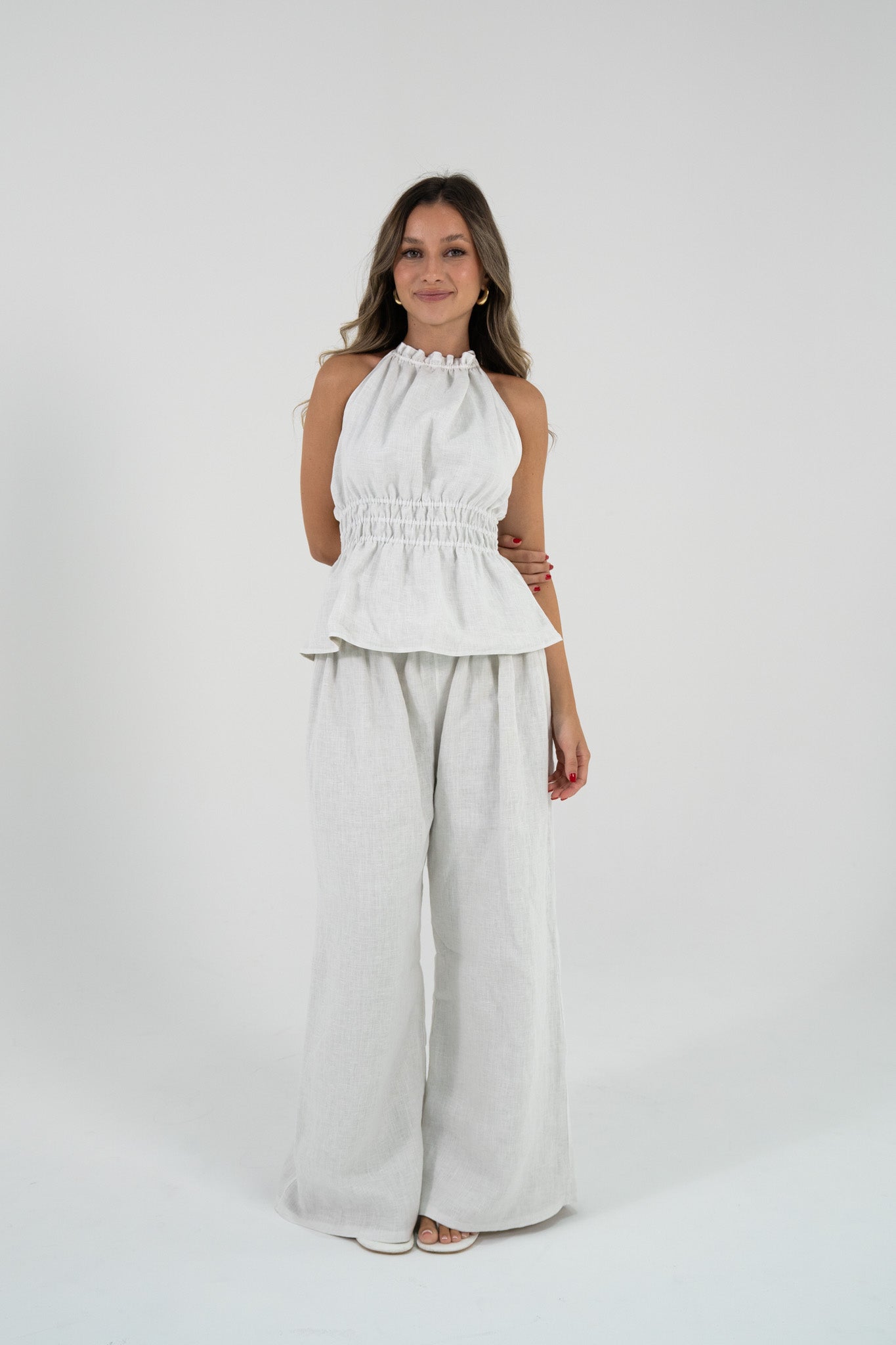 Reversible Willow Pant in White/Sand