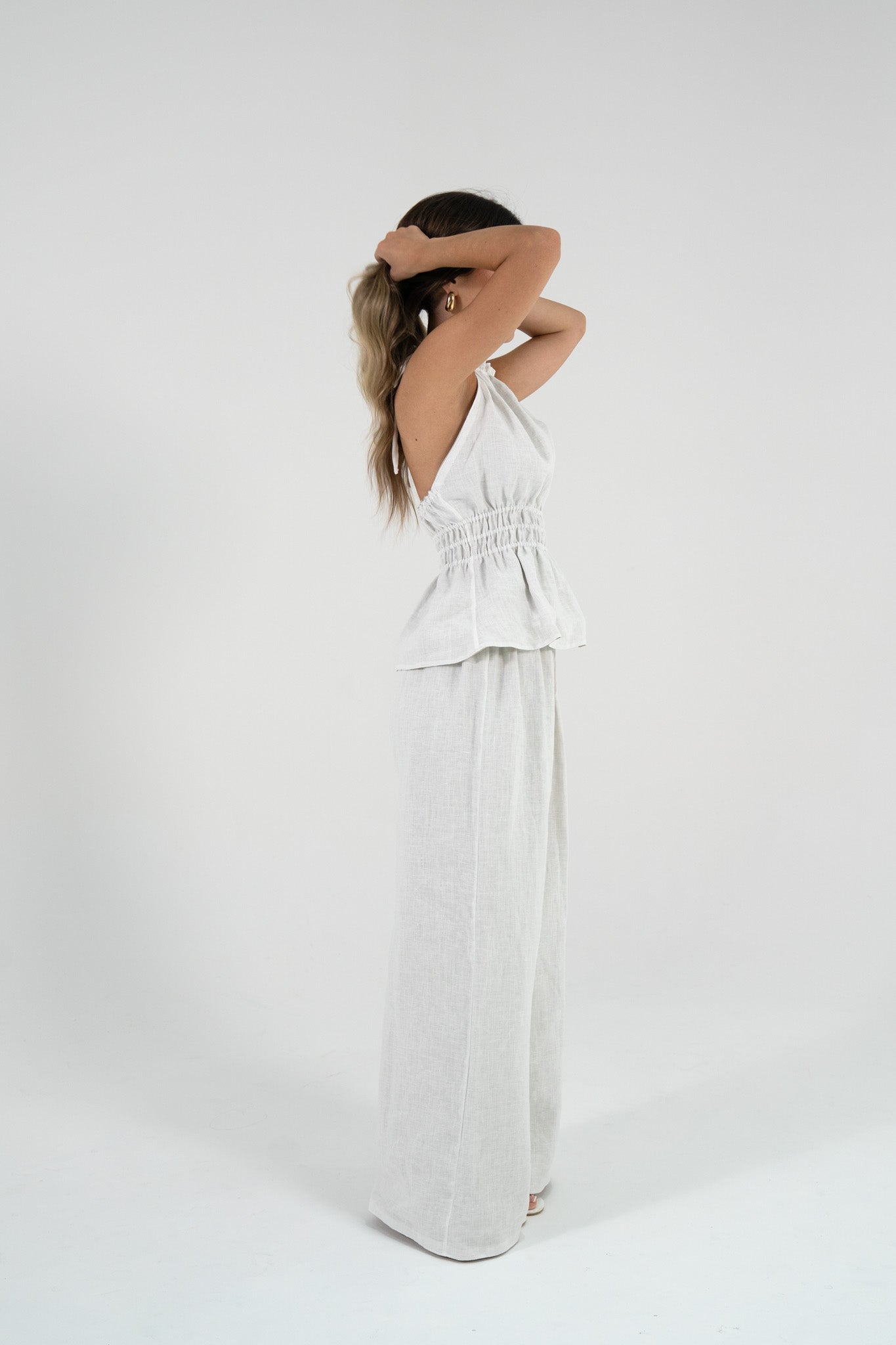 Reversible Willow Pant in White/Sand