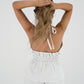 Reversible Halle Halter in White/Sand