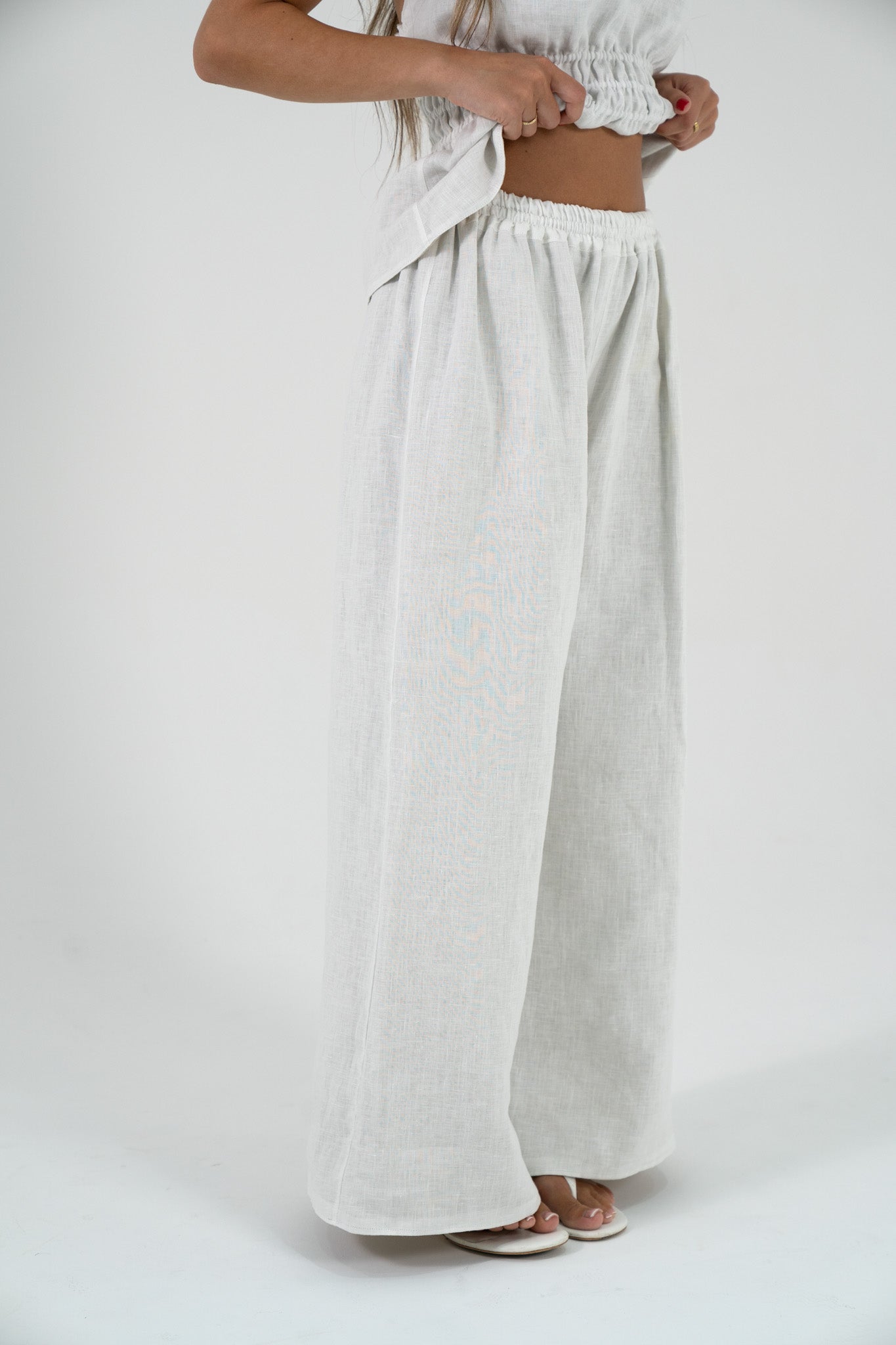 Reversible Willow Pant in White/Sand