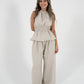 Reversible Willow Pant in White/Sand