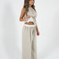 Reversible Willow Pant in White/Sand