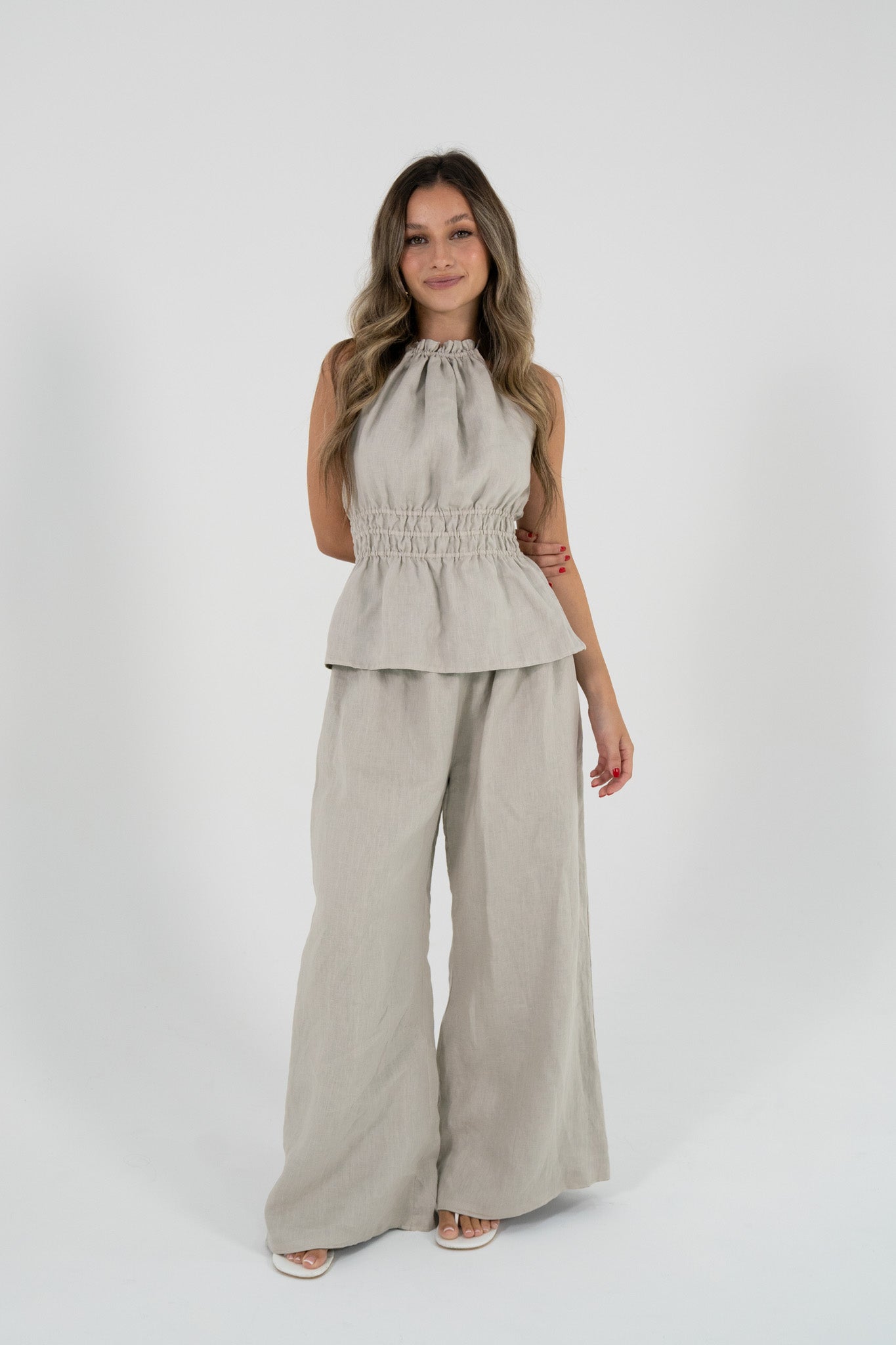Reversible Willow Pant in Sand/Olive – byHER