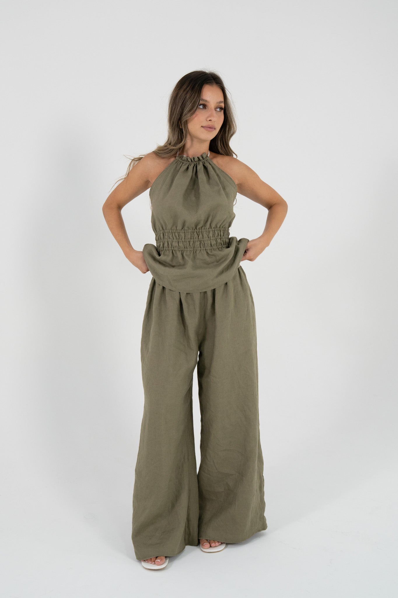 Reversible Willow Pant in Sand/Olive