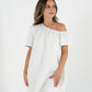 Reversible Aria Dress in White/Sand