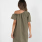 Reversible Aria Dress in Sand/Olive