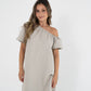 Reversible Aria Dress in Sand/Olive