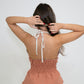 Reversible Halle Halter in Sand/Rosewood