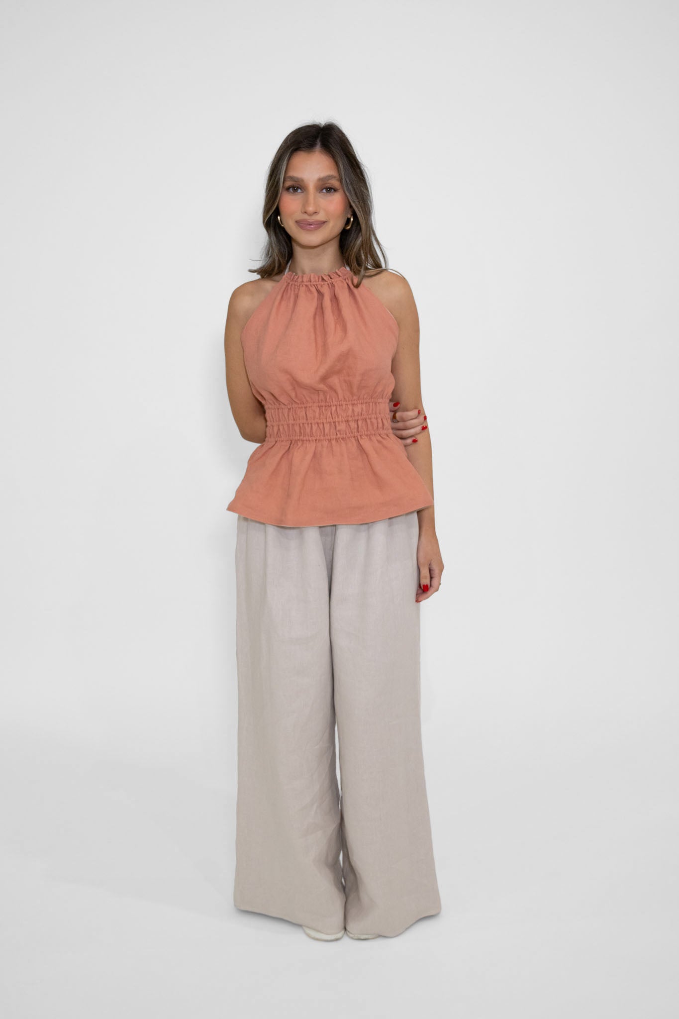 Reversible Willow Pant in Sand/Rosewood