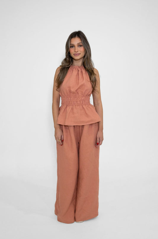 Reversible Willow Pant in Sand/Rosewood