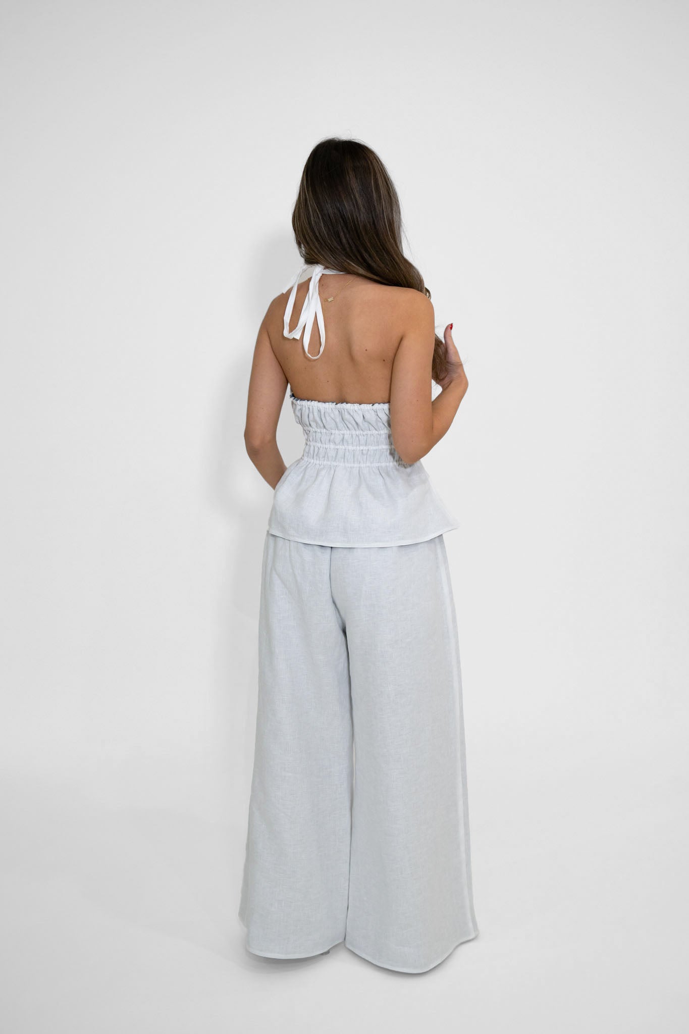 Reversible Willow Pant in White/Denim Blue