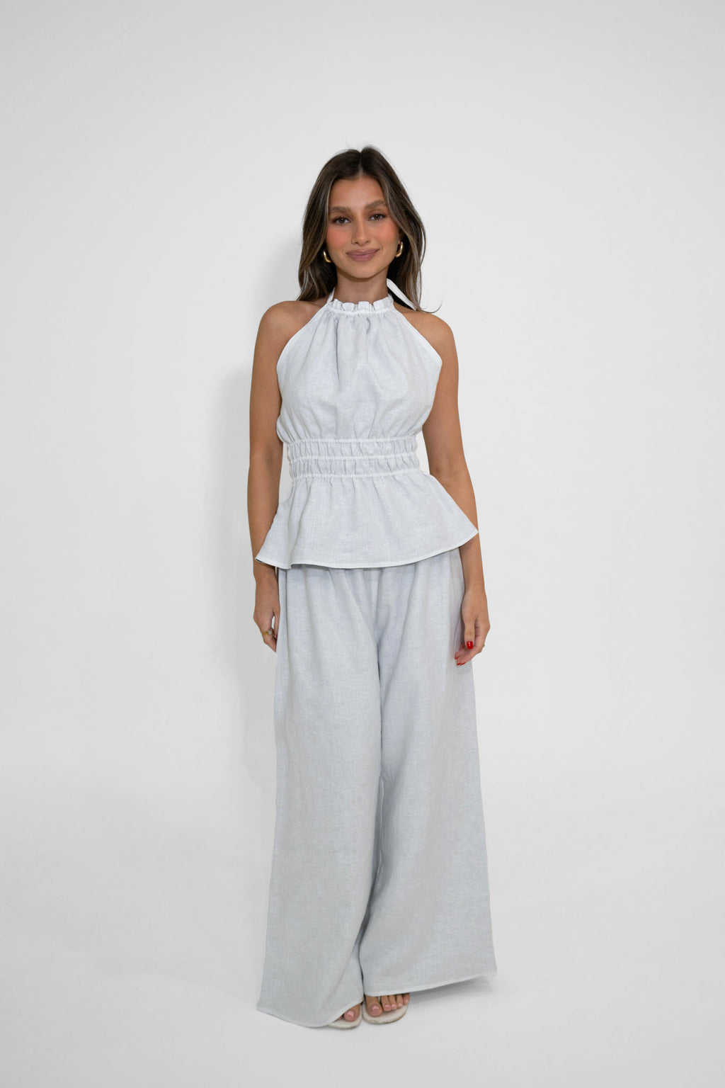 Reversible Willow Pant in White/Denim Blue