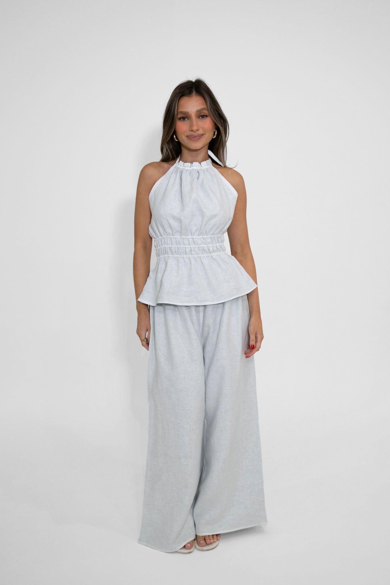 Reversible Willow Pant in White/Denim Blue