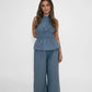 Reversible Willow Pant in White/Denim Blue