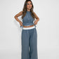 Reversible Willow Pant in White/Denim Blue