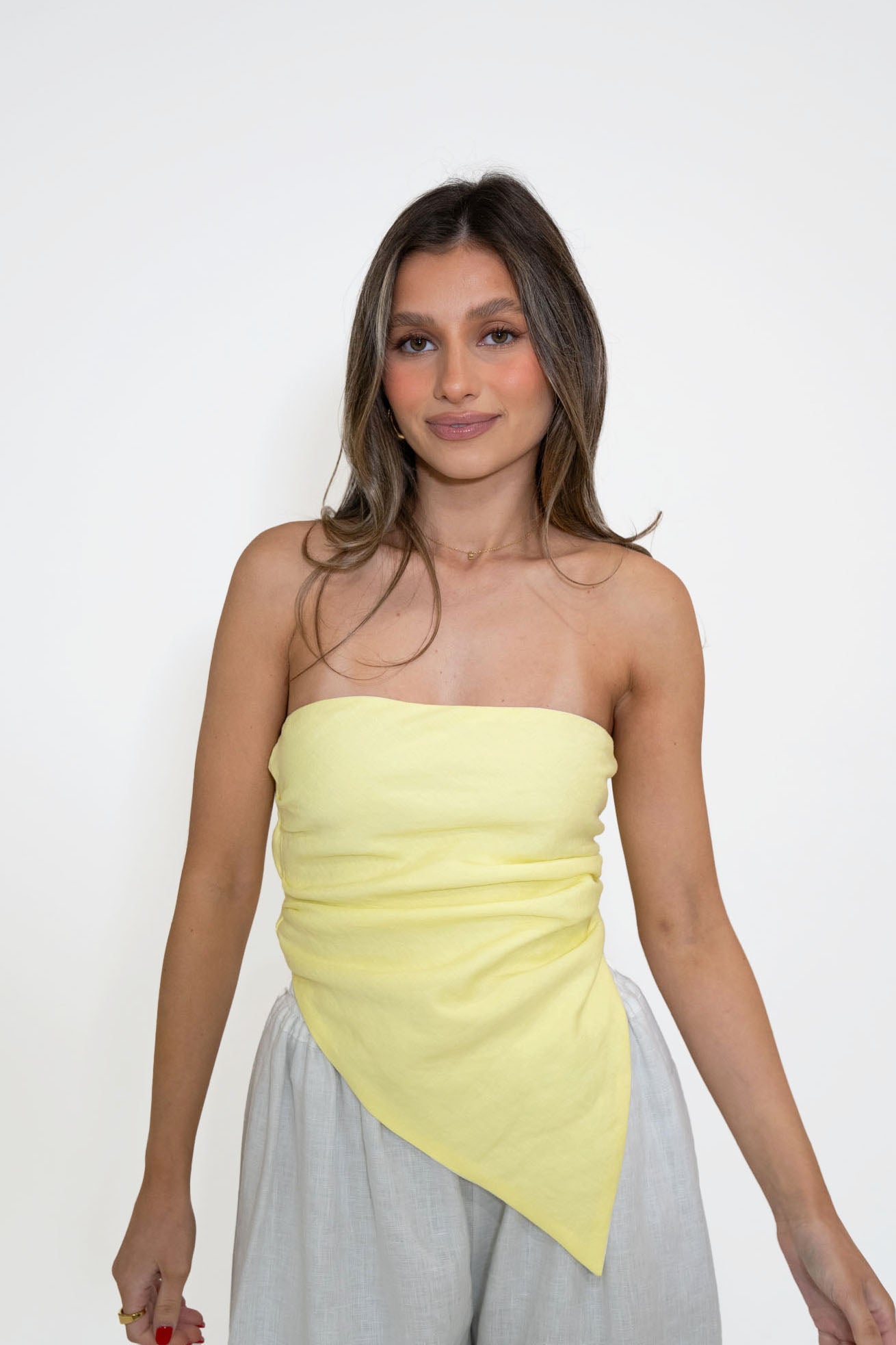 LIMITED EDITION Reversible Cassie Top in White/Lemon