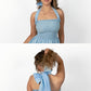 Sky Blue Loretta Dress with Detachable Sleeves