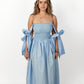 Sky Blue Loretta Dress with Detachable Sleeves