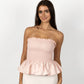 Pale Pink Loretta Top with Detachable Sleeves