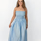 Sky Blue Loretta Dress with Detachable Sleeves