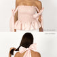 Pale Pink Loretta Top with Detachable Sleeves