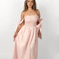 Pale Pink Loretta Dress with Detachable Sleeves