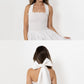 White Loretta Dress with Detachable Sleeves