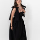 Black Loretta Dress with Detachable Sleeves