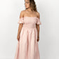 Pale Pink Loretta Dress with Detachable Sleeves