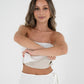 Reversible Cassie Top in White/Sand