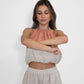 Reversible Halle Halter in Sand/Rosewood