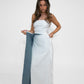 Reversible Sofia Skirt in White/Denim Blue