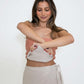 Reversible Cassie Top in Sand/Rosewood