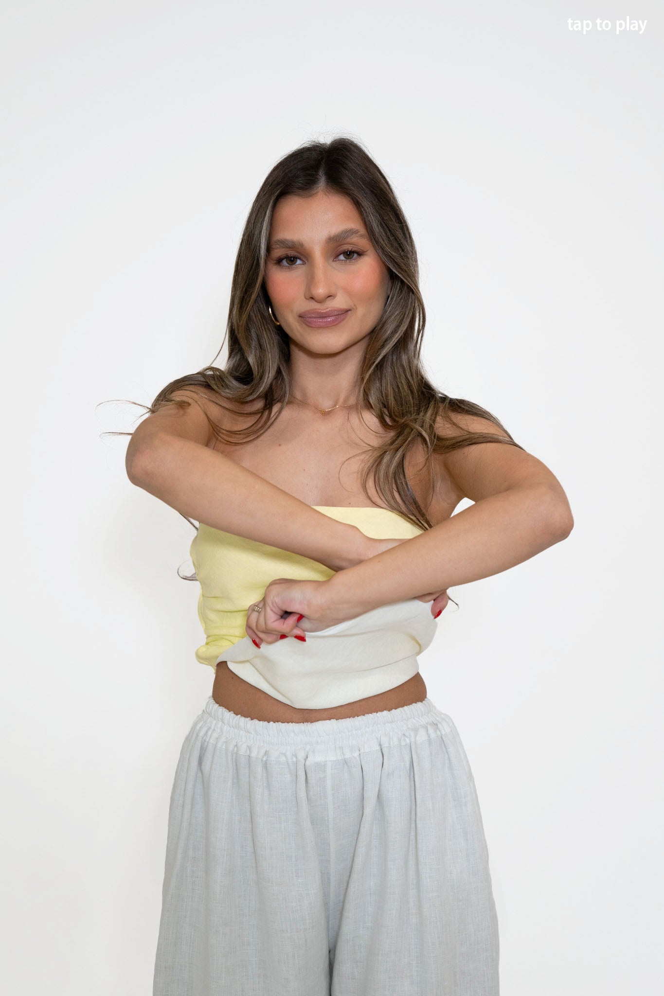 LIMITED EDITION Reversible Cassie Top in White/Lemon