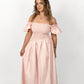 Pale Pink Loretta Dress with Detachable Sleeves