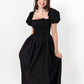 Black Loretta Dress with Detachable Sleeves